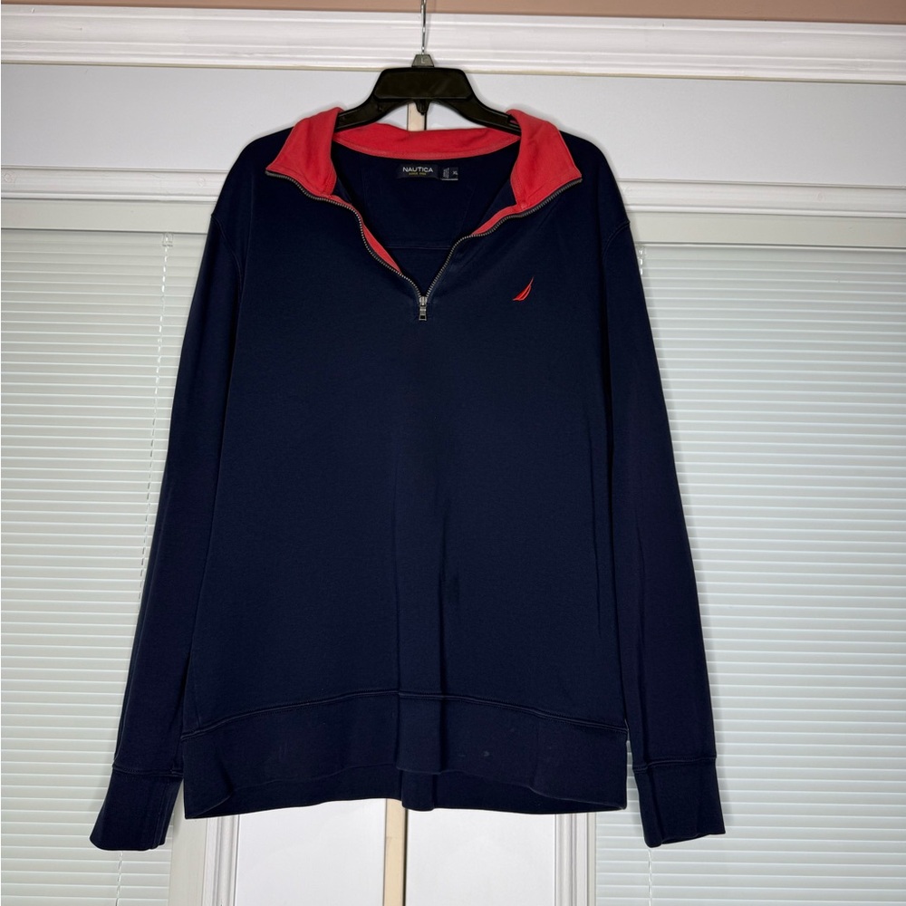 Nautica Men’s 100% Cotton Quarter Zip Pullover Sweater